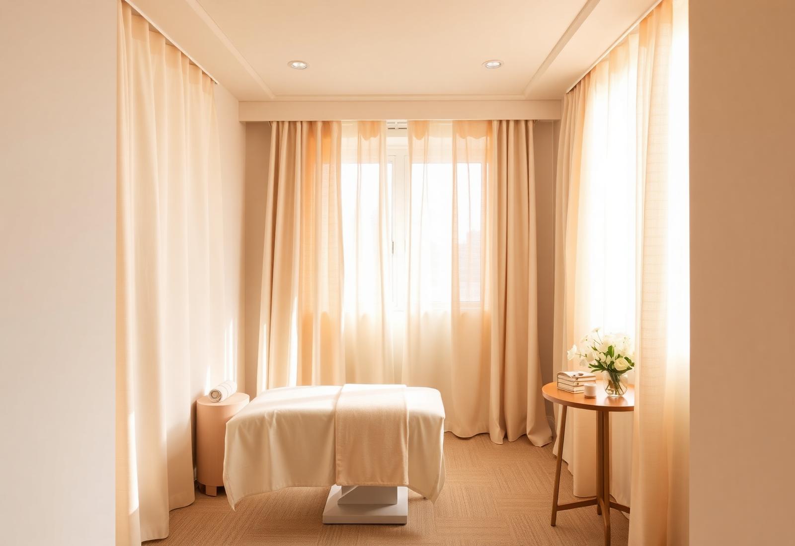 Soft, light-filled private treatment room — placeholder
